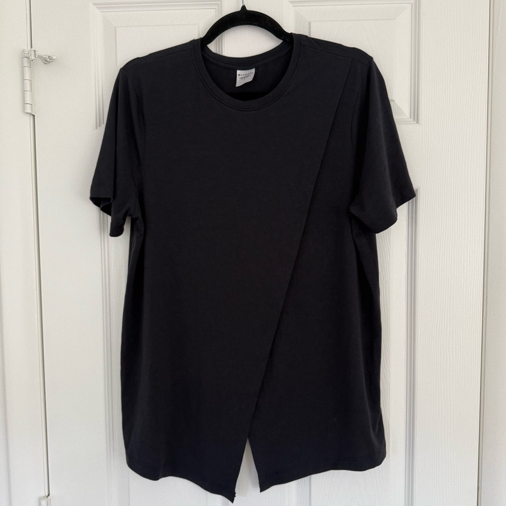 Athleta Asymmetrical Split Hem Tee